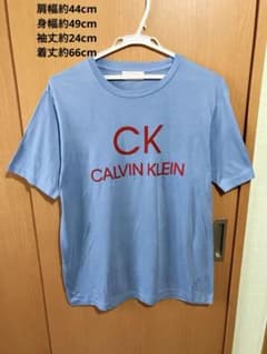 良品カルバンクラインプラチナム ロゴTシャツ ライトブルー M 春夏のサムネイル