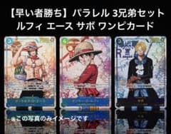3枚セット　ルフィ　エース　サボ　シークレットパラレル　受け継がれる意志　SEC 早い者勝ち】受け継がれる意志パラレル 3兄弟セット ルフィ エース