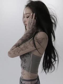 新品 MELT THE LADY Lily tattoo tops black - メルカリ