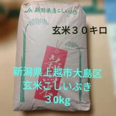 新潟県産 こしいぶき 玄米３0kgのサムネイル