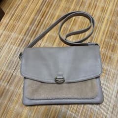 ファー付き ショルダーバッグ グレーのサムネイル