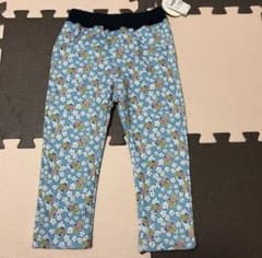 【タグ付き未使用】花柄裏起毛付きズボン 90のサムネイル