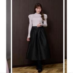 Herlipto￤Dot Jacquard Flared Skirt ブラックS - メルカリ