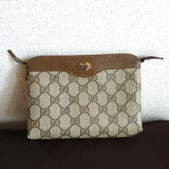 【美品】GUCCI オールドグッチGG柄GGスプリーム ヴィンテージレザーポーチのサムネイル