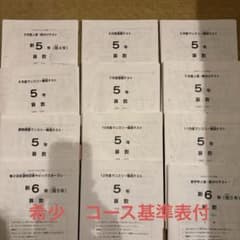 SAPIX 5年 1年分　組分け・マンスリー・SO12回分　原本 コース基準表付 SAPIX 5年 1年分 組分け・マンスリー・SO12回分 原本 コース基準表付