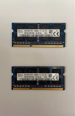 ノートPC用8GBメモリ（4GBx2枚）SK hynix PC3-12800Sのサムネイル