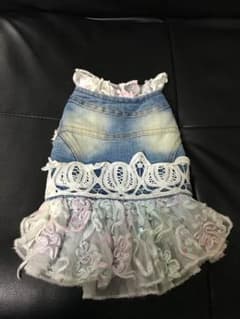 犬の服☆デニムフリル☆お値下げのサムネイル