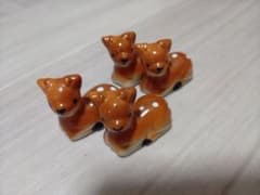 鹿の箸置き 4個セット 陶器製のサムネイル