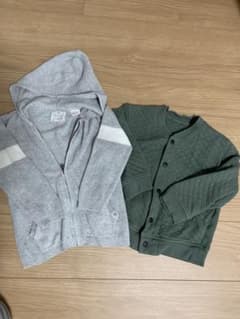 １００センチセット！！ZARA ニットパーカー　UNIQLOアウターのサムネイル