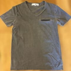 R.P.T. グレー Vネック ダメージTシャツ Lのサムネイル