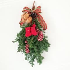 ★生花でつくるクリスマススワッグ★のサムネイル
