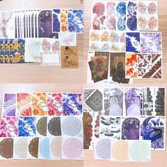 韓国 ステッカー シール 作家 コラージュ 装飾 素材 まとめ売り65枚