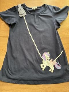 【used】エニィファム ユニコーンモチーフ Tシャツ ネイビー 140のサムネイル