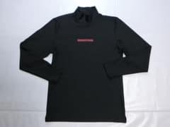 BRIEFING ブリーフィング　黒のハイネックで赤いロゴ入りの長袖シャツ M BRIEFING ブリーフィング 黒のハイネックで赤いロゴ入りの長袖シャツ M