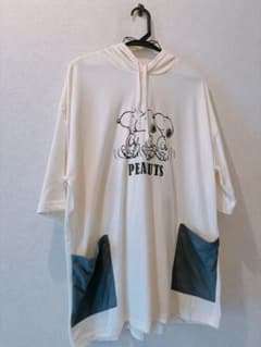 ユニセックスPEANUTS スヌーピー 半袖パーカー フード付きTシャツのサムネイル