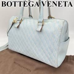 ボッテガヴェネタ ショルダーバッグ ミニボストン 2way BV柄 鍵付き ボッテガヴェネタ ショルダーバッグ ミニボストン 2way BV柄 鍵付き