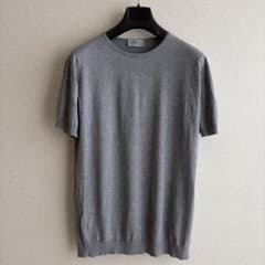 JOHN SMEDLEY シーアイランドコットン 半袖ニットTシャツ M グレー