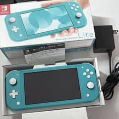 Nintendo Switch Lite ターコイズ 本体 純正アダプター付き - メルカリ