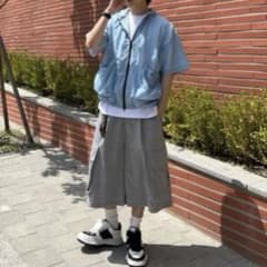 グレー ハーフパンツ 韓国ストリート ホーリーインコード 2plan 韓国のサムネイル