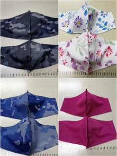 えりりんchan様専用♪　クールタオル 立体ハンドメイドマスク　４枚セットのサムネイル