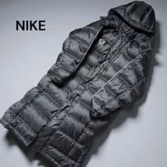 Nike ブラック ダウンコート フード付き メンズ L 極暖 ベンチコート