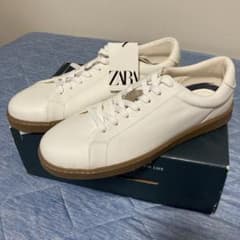 未使用ZARA レザー スニーカー ホワイト 44 28.1cmのサムネイル