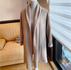 美品　ロングコート　グレージュ　上品のサムネイル