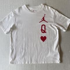 JORDAN Tシャツ ホワイト トランプ柄 クイーン Mサイズのサムネイル