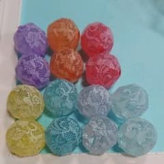 レース柄 ビーズ 20mm ミックスのサムネイル