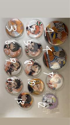 アニメキャラクター 缶バッジのサムネイル