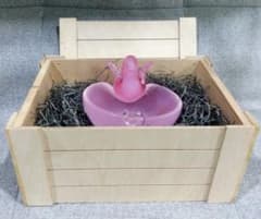 ムラーノガラス　ベネチアンガラス　ピンク　鳥のボウル皿　ガラス細工 ムラーノガラス ベネチアンガラス ピンク 鳥のボウル皿 ガラス細工