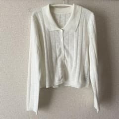J by blue シアーポロニットカーディガンのサムネイル