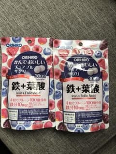 新品未開封  ORIHIRO 鉄＋葉酸 30日分×2袋のサムネイル