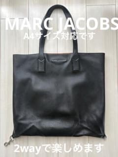 マークジェイコブス レザートートバッグ シボ革 2way A4 肩がけ - メルカリ