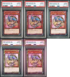 PSA10 遊戯王 ブラックマジシャンガール ハイチュウ プロモ 5連番