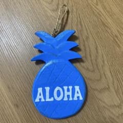パイナップル型 木製壁掛け ALOHAのサムネイル