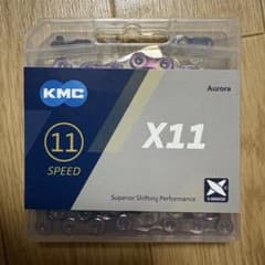 X11 オーロラ KMC チェーン　11s 新品未使用 ミッシングリンク付のサムネイル