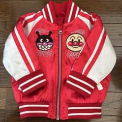 それいけアンパンマン　刺繍スカジャン赤　80cmのサムネイル