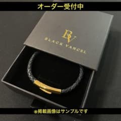 本革 カンガルー革 牛革 レザーブレスレット メンズ BLACKVANCELのサムネイル
