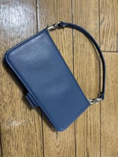 cxclabo ネイビー 手帳型スマホケース ストラップ付きのサムネイル