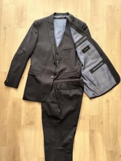 セール‼️【美品】バーバリーブラックレーベル 3ピース スーツ シルク