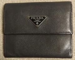 は*ん様 PRADA 黒 レザー コインケースのサムネイル