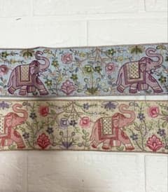 象柄 刺繍リボン 2本セットのサムネイル