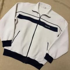 adidas トラックジャケット ホワイト ネイビー Lサイズ - メルカリ
