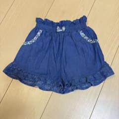 tottoli ベビー ショートパンツ 90cm デニム 花柄 リバティのサムネイル