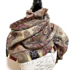 極美品】エトロ ETRO 大判ストール シルクウール ペイズリー - メルカリ
