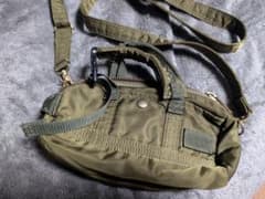 『美品』希少　PORTER　sacai　ショルダーバッグ　ミニボストン　カーキ 美品』希少 PORTER sacai ショルダーバッグ ミニボストン カーキ