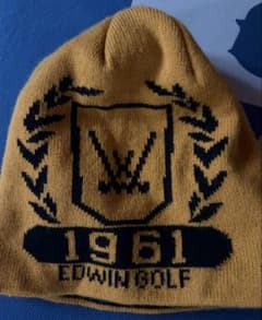 EDWIN GOLF ニット帽 ビーニー マスタードのサムネイル