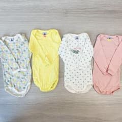プチバトー　長袖ロンパース4点セットのサムネイル
