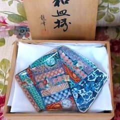 龍峰窯 花風流 祥瑞花丸紋むすび皿揃　5枚セット 【未使用品】 三洋陶器 龍峰窯 金彩古伊万里 祥瑞花丸紋 染錦 金彩色絵大皿揃｜Yahoo